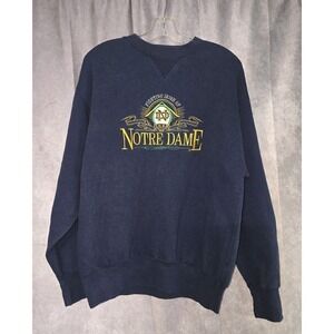VTG Midwest Embroidery Norte Dame College Crewneck Sweatshirt Size M